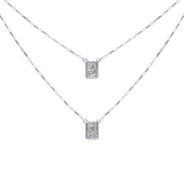 Escapulário ouro branco 18k